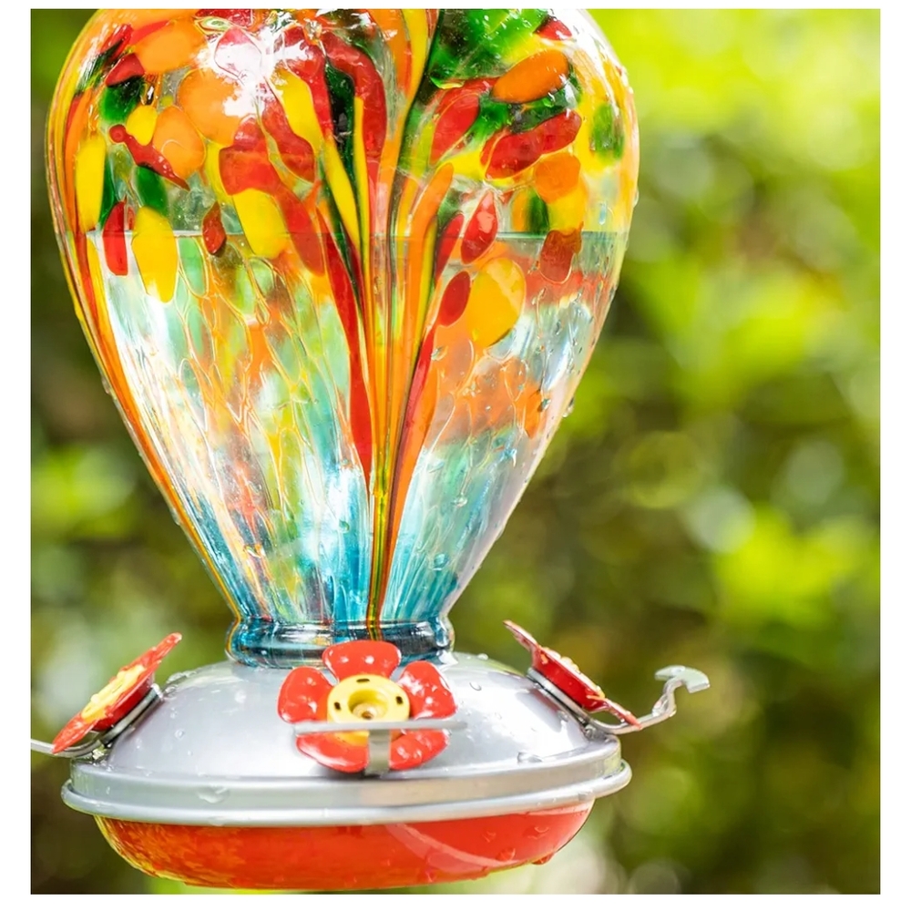 Vibrant Multicolor Glass Art Vase